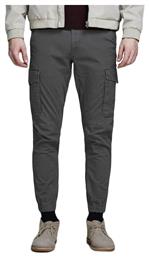 Jack & Jones Ανδρικό Παντελόνι Cargo Ελαστικό σε Κανονική Εφαρμογή Anthracite