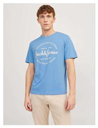 Jack & Jones Ανδρικό T-shirt Κοντομάνικο Γαλαζιο