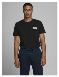 Jack & Jones Ανδρικό T-shirt Μαύρο με Λογότυπο