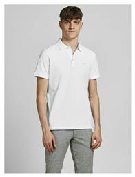 Jack & Jones Ανδρικό T-shirt Polo White / White