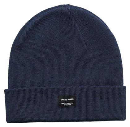 Jack & Jones Beanie Ανδρικός Σκούφος Πλεκτός σε Navy Μπλε χρώμα από το Plus4u