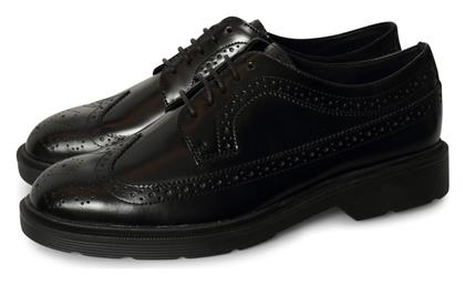 Jack & Jones Δερμάτινα Ανδρικά Oxfords Μαύρα