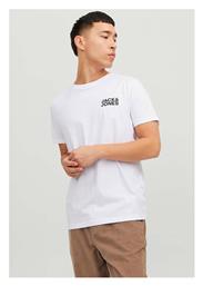 Jack & Jones Jjecorp Ανδρικό T-shirt Κοντομάνικο Λευκό