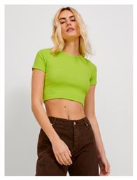 Jack & Jones Κοντομάνικο Crop Top Κίτρινο