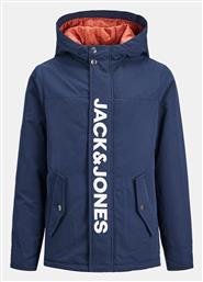 Jack & Jones Παιδικό Casual Μπουφάν Κοντό με Κουκούλα Μπλε από το SportsFactory