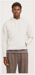 Jack & Jones Sweat Φούτερ Εκρού με Κουκούλα