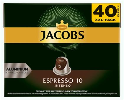 Jacobs Κάψουλες Espresso Intenso Συμβατές με Μηχανή Nespresso 40caps