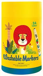 JarMelo Washable Markers Πλενόμενοι Μαρκαδόροι Ζωγραφικής Χονδροί σε 24 Χρώματα από το GreekBooks