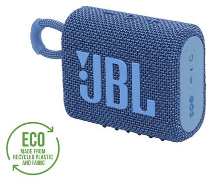 JBL Go 3 Eco Αδιάβροχο Ηχείο Bluetooth 4.2W με Διάρκεια Μπαταρίας έως 5 ώρες Μπλε από το Public