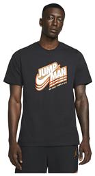 Jordan Jumpman Ανδρικό T-shirt Μαύρο με Λογότυπο