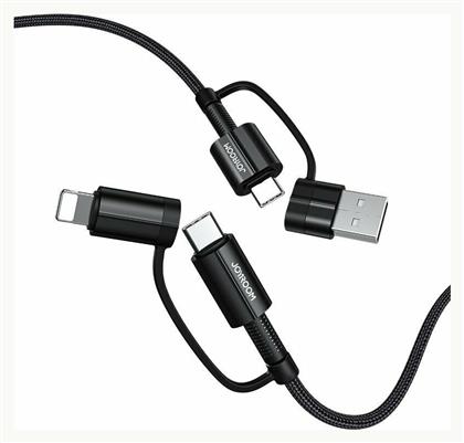 Joyroom S-1830G3 Braided USB to Lightning / Type-C Cable 3A Μαύρο 1.8m (87002) από το Uniqueshop