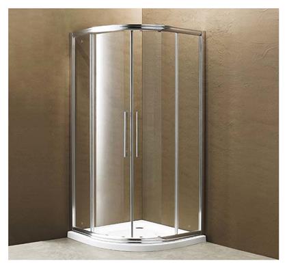 Karag New Flora 200 Καμπίνα Ντουζιέρας Ημικυκλική με Συρόμενη Πόρτα 90x90x170cm Clear Glass