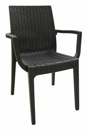 Καρέκλα Εξωτερικού Χώρου Rattan Dafne Καφέ 54x55x85εκ.