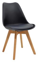 Καρέκλα Κουζίνας Gaston 47.5x57x80.5εκ. Μαύρο-φυσικό από το EasyU