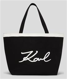 Karl Lagerfeld Γυναικεία Τσάντα Shopper Ώμου Μαύρη