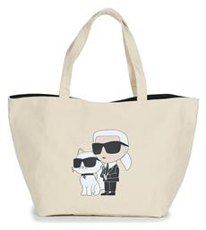 Karl Lagerfeld Ikonik 2.0 K Γυναικεία Τσάντα Shopper Ώμου Μπεζ