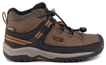 Keen Παιδικά Μποτάκια Πεζοπορίας Targhee Mid Wp Αδιάβροχα Καφέ