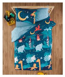 Kentia Σετ Μονά Tipu Petrol, Ciel, Ochre, Terracotta 160x270cm