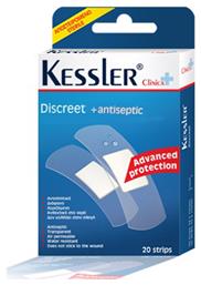 Kessler Clinica Discreet+ Antiseptic Aδιάβροχα και Αποστειρωμένα Αυτοκόλλητα Επιθέματα 20τμχ