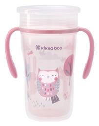 Kikka Boo Παιδικό Ποτηράκι ''Sippy Cup 360°'' από Πλαστικό Ροζ 300ml για 12m+