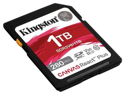 Kingston Canvas React Plus V60 SDXC 1TB Class 10 U3 V60 UHS-II από το e-shop