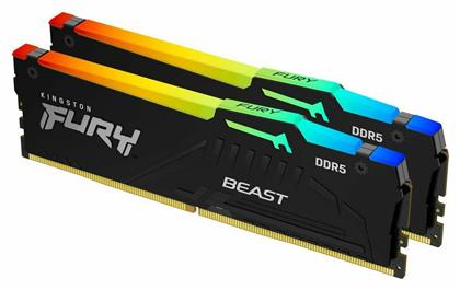 Kingston Fury Beast RGB 16GB DDR5 με 2 Modules (2x8GB) από το e-shop