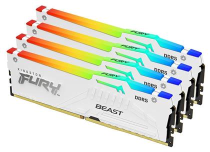 Kingston Fury Beast RGB 64GB DDR5 με 4 Modules (4x16GB) από το e-shop