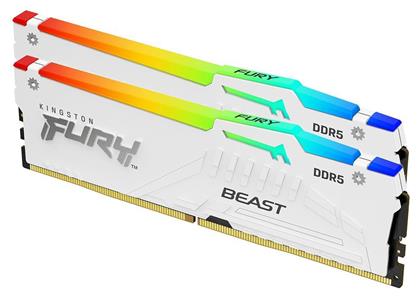 Kingston Fury Beast RGB 64GB DDR5 RAM με 2 Modules (2x32GB) και Ταχύτητα 6000 για Desktop από το e-shop