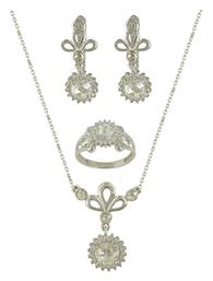 Kiriakos Gofas Σετ Κοσμημάτων από Λευκόχρυσο 14K