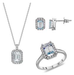 Kiriakos Gofas Σετ Κοσμημάτων από Λευκόχρυσο 18K