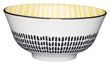 Kitchen Craft Stripe Μπωλ Σερβιρίσματος Δημητριακών Κεραμικό Κίτρινο με Διάμετρο 15.5εκ.