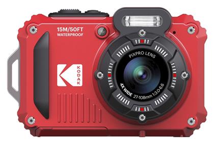 Kodak WPZ2 16MP Full HD (1080p) Οπτικό Ζουμ 4x Κόκκινη