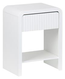 Κομοδίνο Zeplen Ξύλινο Λευκό 40x30x53cm