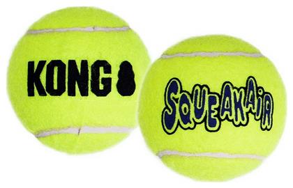 Kong Squeakair Tennis Μπάλα Παιχνίδι Σκύλου από Καουτσούκ με Ήχο XSmall Κίτρινη 3τμχ