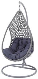 Κούνια Φωλιά με Βάση Nest/16 Rattan Γκρι Μ102xΠ102xΥ200cm