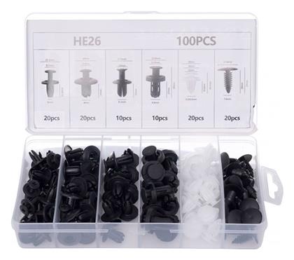 Kraft & Dele Πλαστικά Κλιπ Αυτοκινήτου 100τμχ