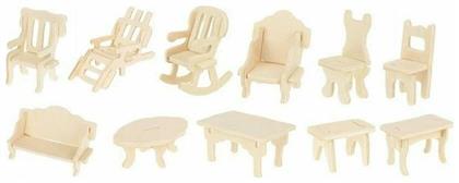 Kruzzel DIY Ξύλινα Έπιπλα Για Κουκλόσπιτο Έπιπλο για Κουκλόσπιτο