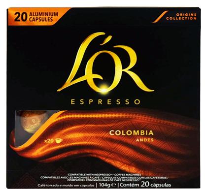 L'Or Κάψουλες Espresso Colombia Συμβατές με Μηχανή Nespresso 20caps από το e-Fresh