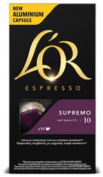 L'Or Κάψουλες Espresso Supremo Συμβατές με Μηχανή Nespresso 10caps από το e-Fresh