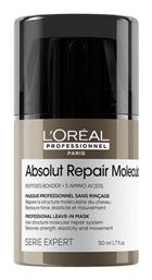 L'Oreal Paris Absolut Repair Molecular Professional Leave-in Μάσκα Μαλλιών για Διατήρηση Χρώματος 50ml