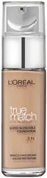 L'Oreal Paris True Match Super Blendable Liquid Make Up SPF17 3N Beige Creme 30ml