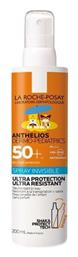 La Roche Posay Anthelios Dermo-Pediatrics Αδιάβροχο Παιδικό Αντηλιακό Spray SPF50 200ml