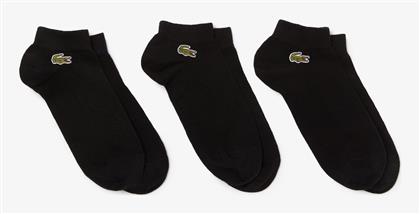 Lacoste Ανδρικές Μονόχρωμες Κάλτσες Μαύρες 3Pack