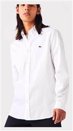 Lacoste Ανδρικό Πουκάμισο με Κανονική Γραμμή Μακρυμάνικo Λευκό