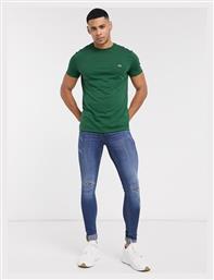 Lacoste Crew Neck Pima Cotton Ανδρικό T-shirt Μαύρο Μονόχρωμο