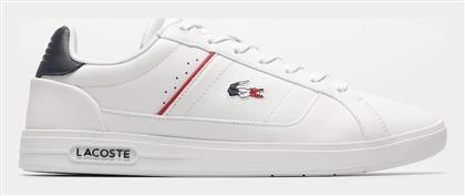 Lacoste Europa Pro Tri 123 Ανδρικά Sneakers Λευκά