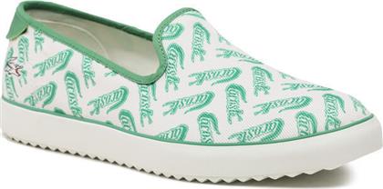 Lacoste Πάνινα Ανδρικά Slip-On Λευκά