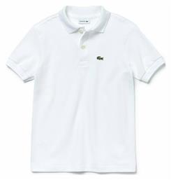 Lacoste Παιδικό Καλοκαιρινό Polo Κοντομάνικο Λευκό από το Cosmossport