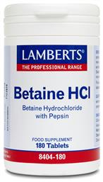 Lamberts Betaine Hci 324mg Pepsin 180 ταμπλέτες από το Pharm24