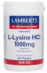 Lamberts L-Lysine HCL 1000mg 120 ταμπλέτες από το Pharm24